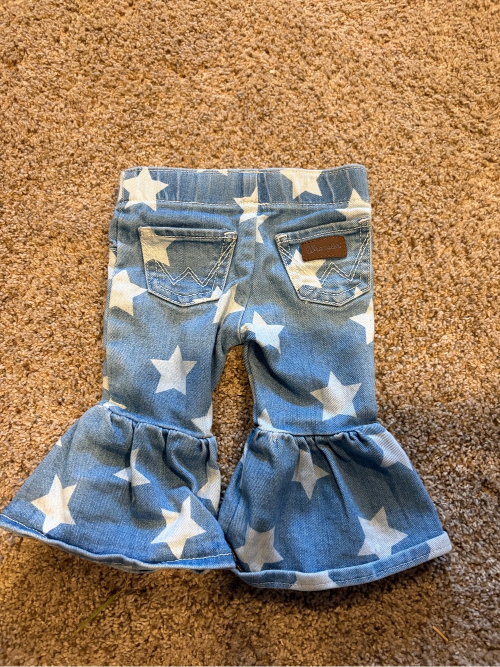 Wrangler  nation Light Blue Star Ruffle Flare Jeans
